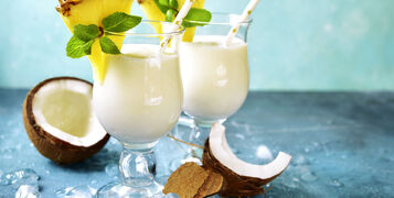 Traditional,Caribbean,Cocktail,Pina,Colada,In,A,Glasses,On,A